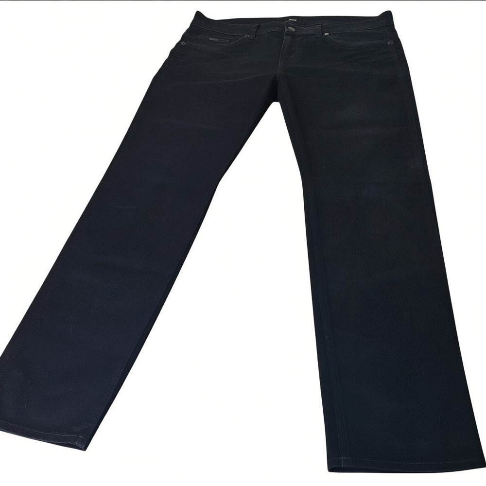 BOSS Hugo Boss Mens Dark Wash Slim NAVY Jeans Finest Italian‎ Fabric Size 33x30